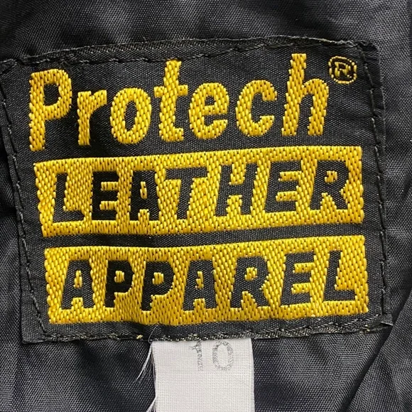 PROTECH Leather Apparel Vintage Black Leather Motorcycle Jacket Size 10 - Picture 9 of 15